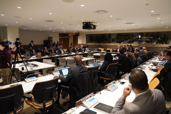 12月9日，“全球治理之友小组”启动会议在纽约联合国总部召开，“全球治理之友小组”正式成立。新华社记者 张凤国 摄